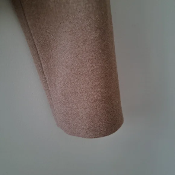 Zara Women's Camel Double-Breasted Pea Coat - Picture 5 of 7